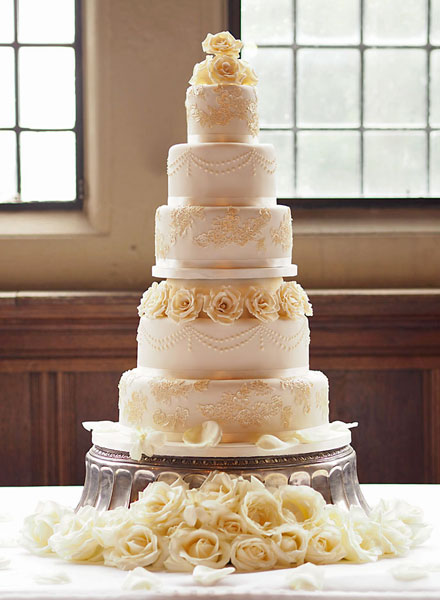 5 Tier Wedding Cake, Rhinefield House, New Forest