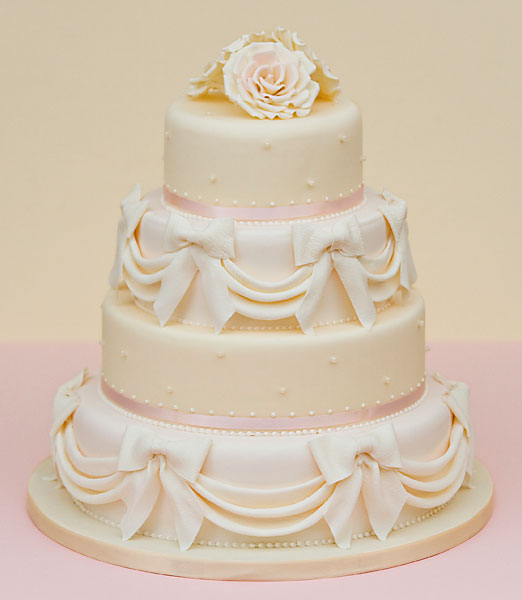 Swags & Bows, Wedding Cake, 4 tier