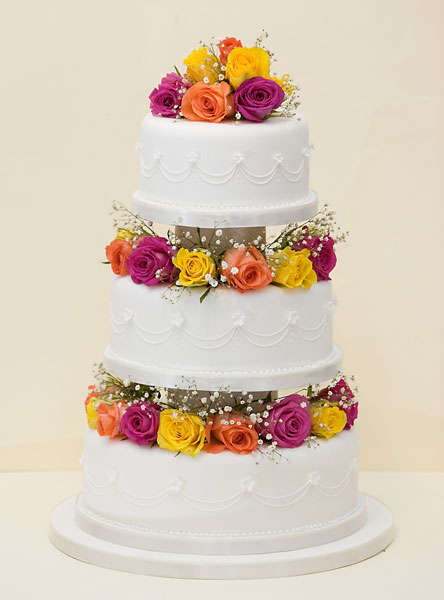 Fresh Flower Wedding Cake