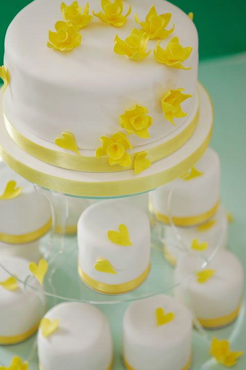 Yellow Heats & Daffodiles, Individual Wedding Cakes